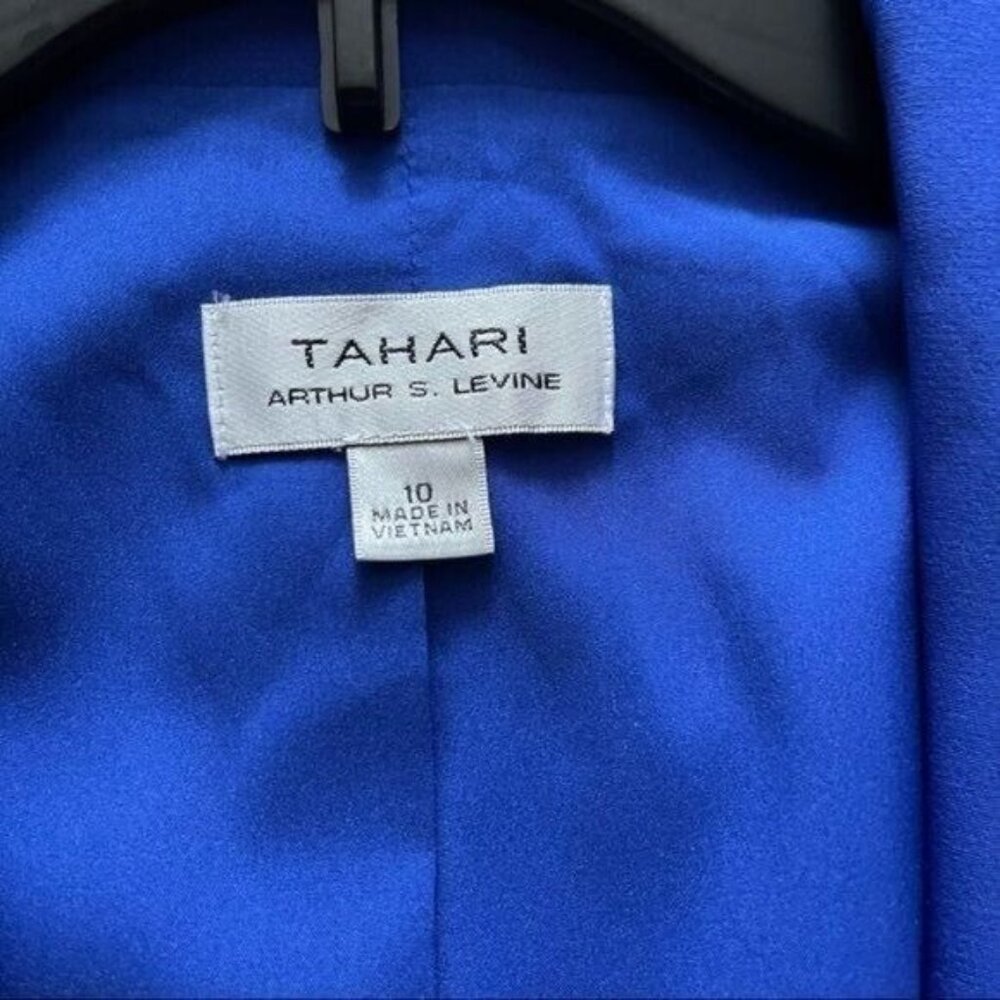 Tahari by Arthur Levine Royal Blue Open Woman's Blazer Size 10 - Picture 2 of 7